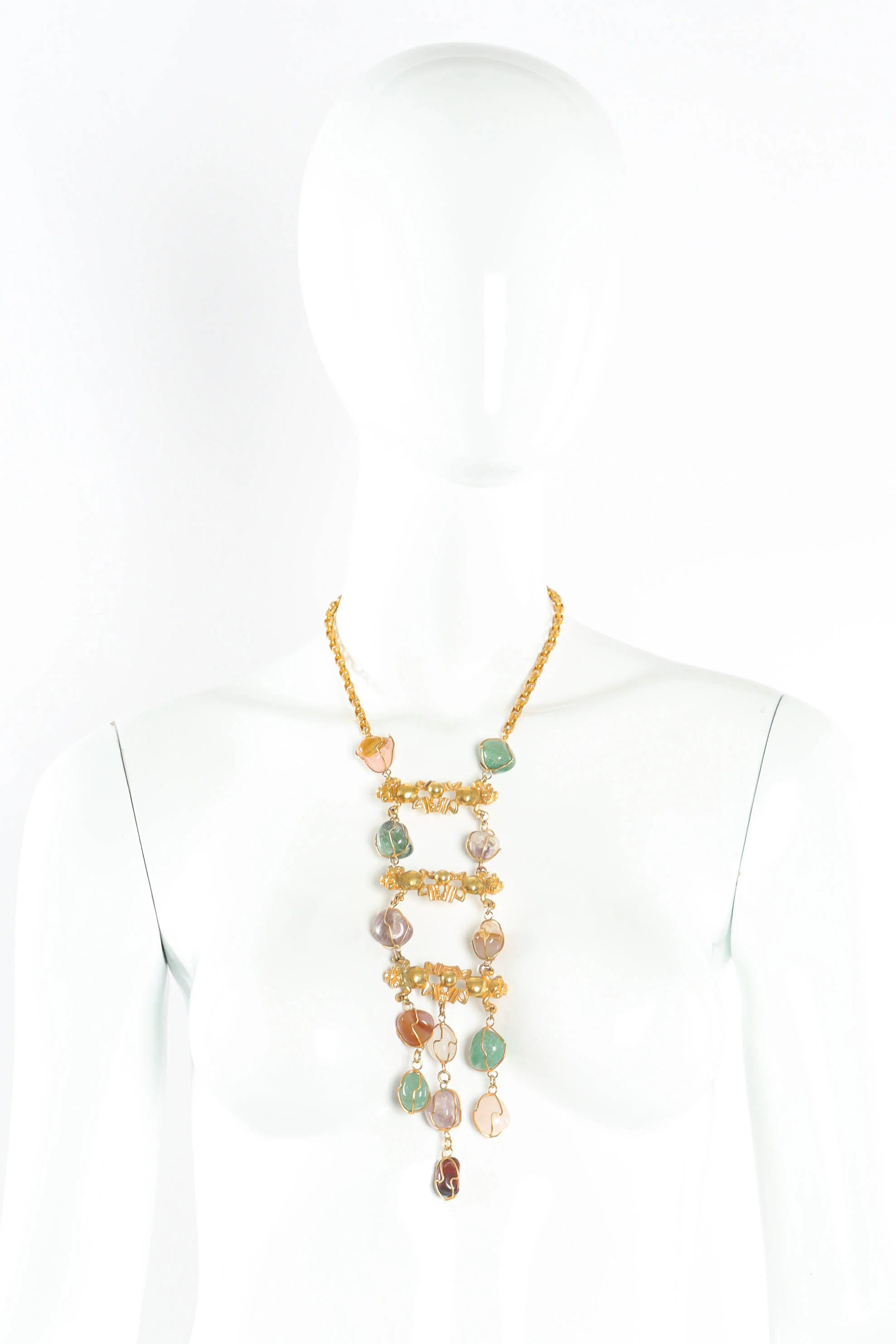Mayan Creatures & Rock Crystal Necklace - Image 2