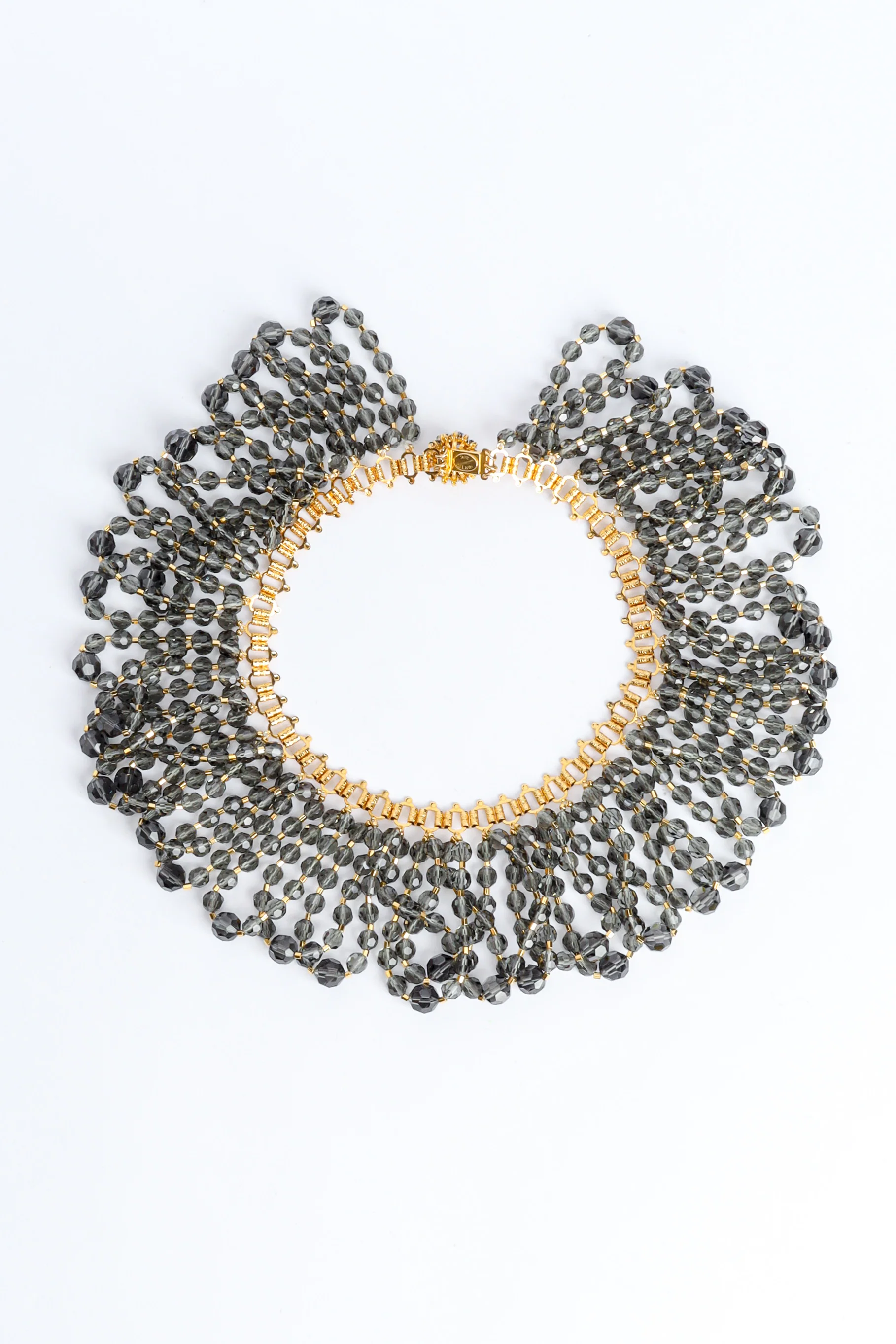 Rhinestone Bead Bib Collar Necklace - Image 5