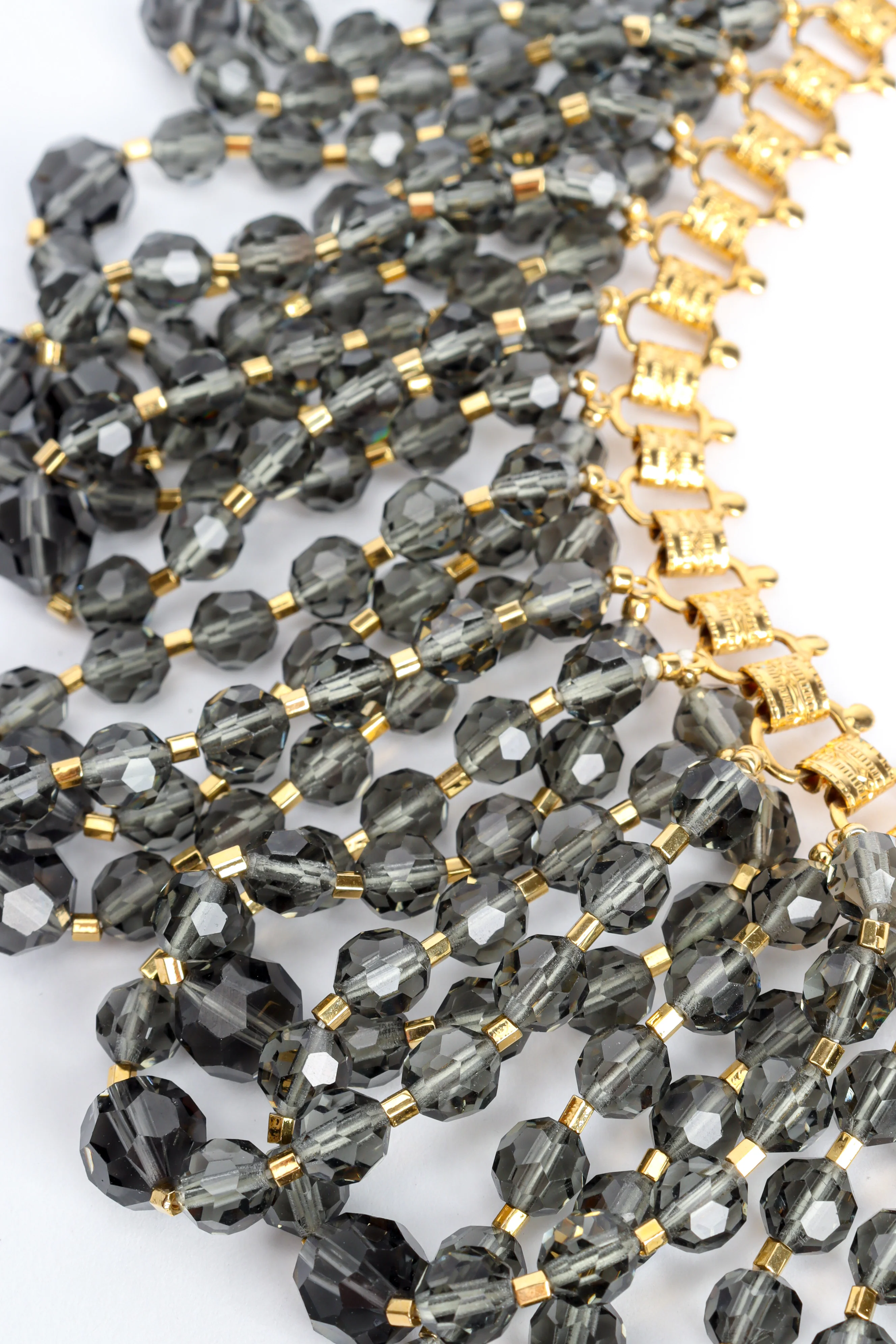 Rhinestone Bead Bib Collar Necklace - Image 6