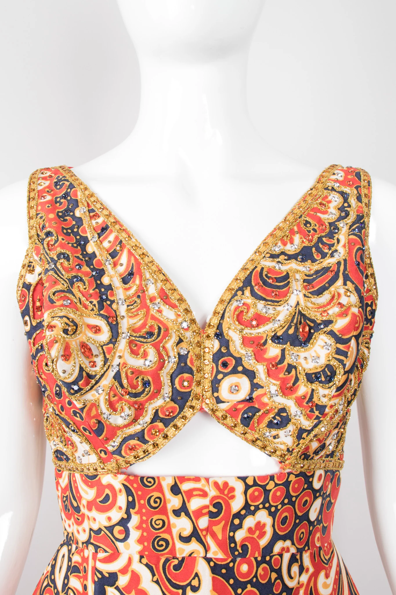 Wave Print Cutout Dress - Image 8