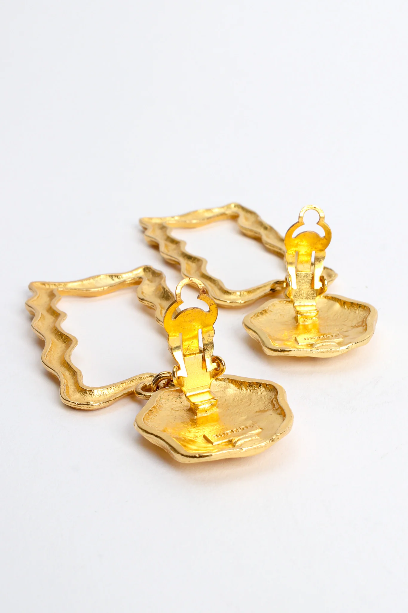 Wavy Frame Drop Earrings - Image 6