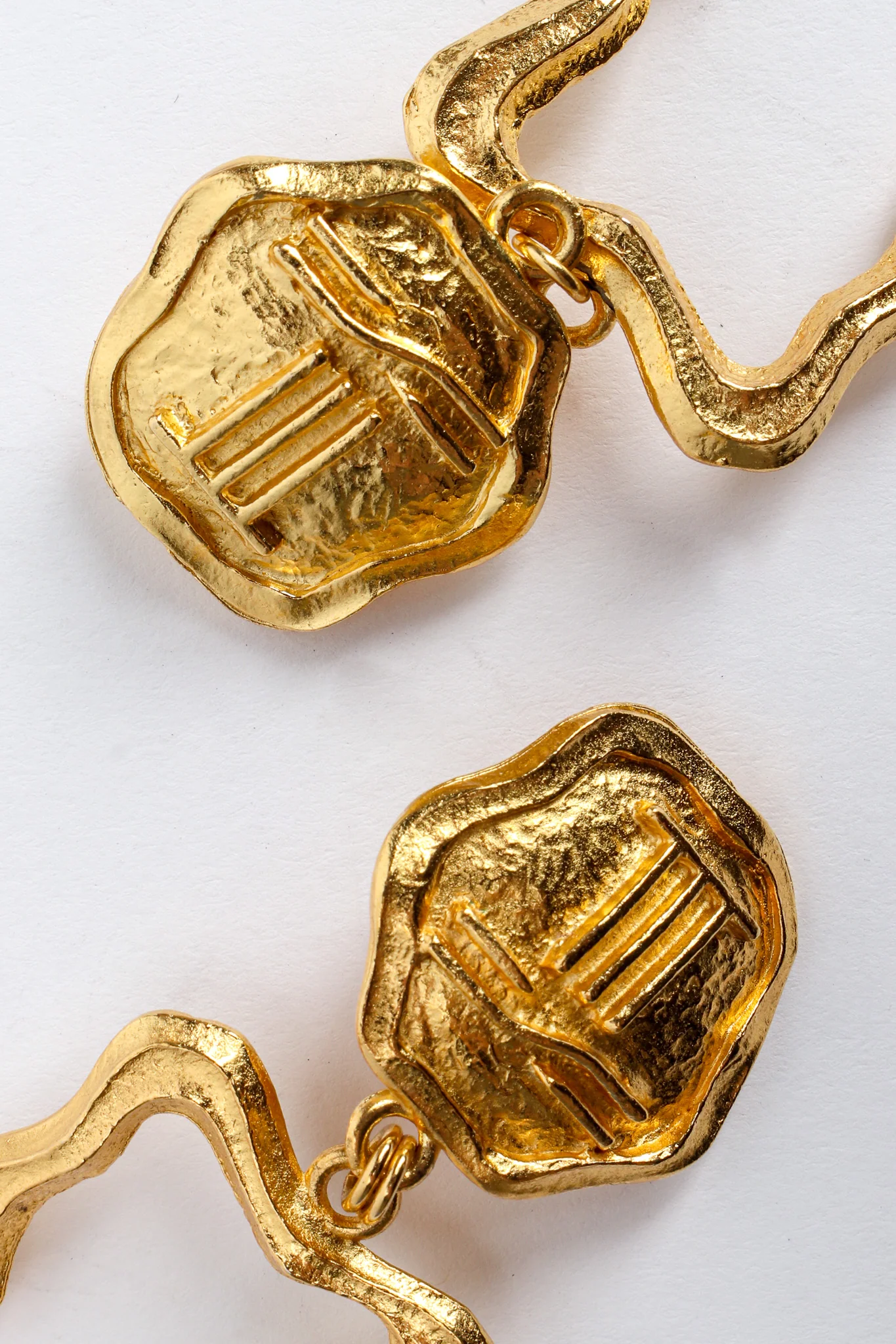 Wavy Frame Drop Earrings - Image 7