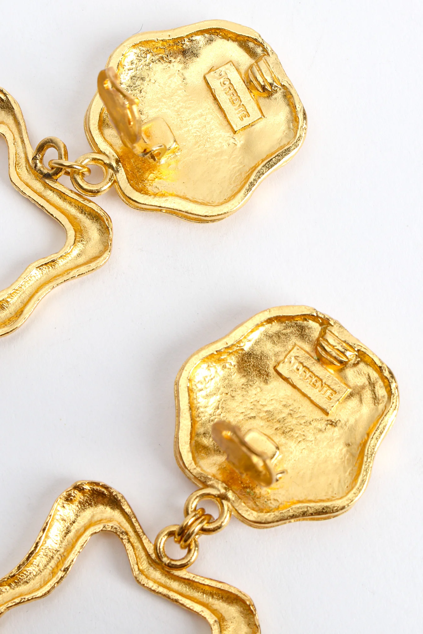 Wavy Frame Drop Earrings - Image 8