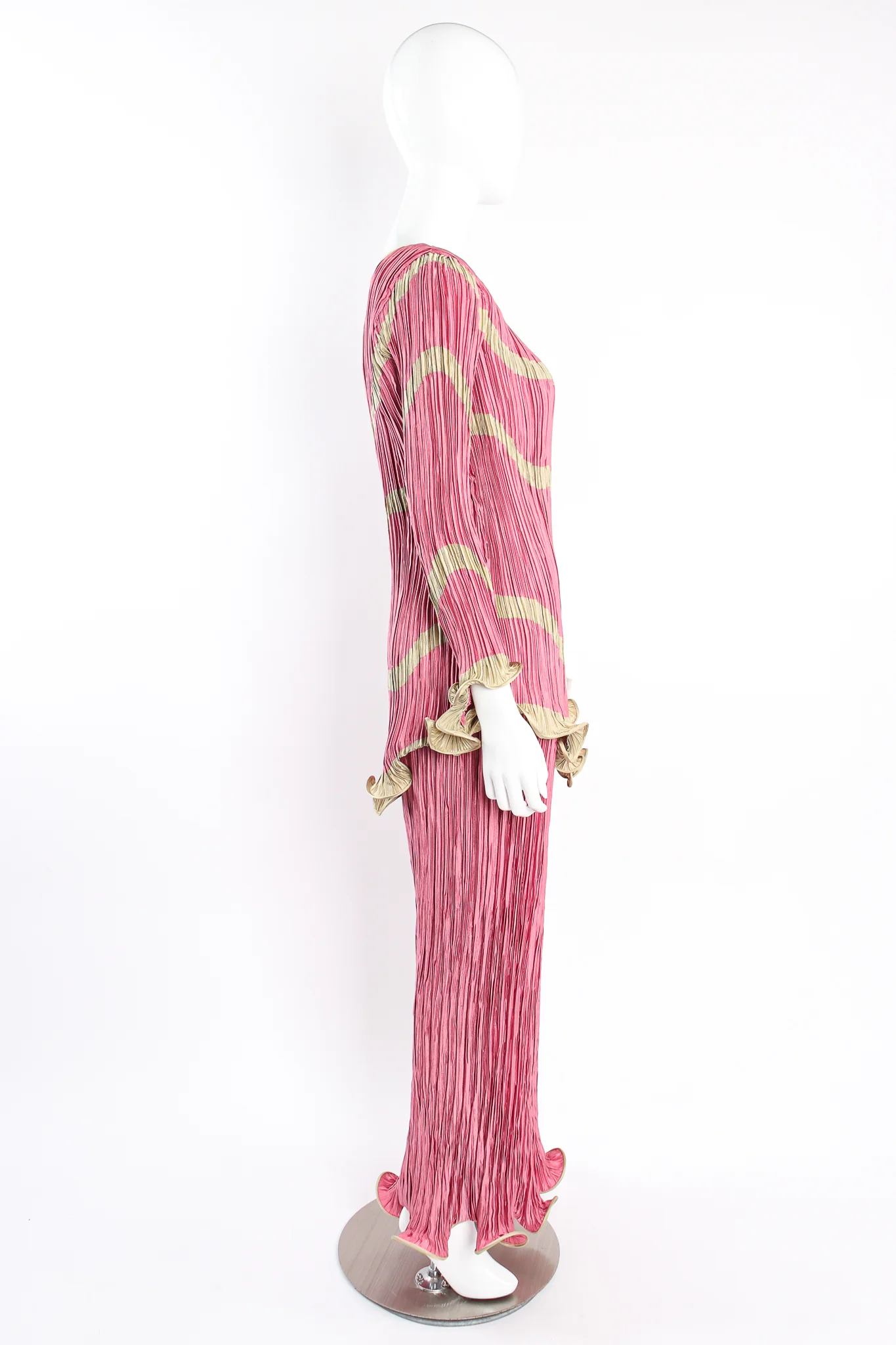 Wavy Pleated Tunic & Skirt Set - Image 3