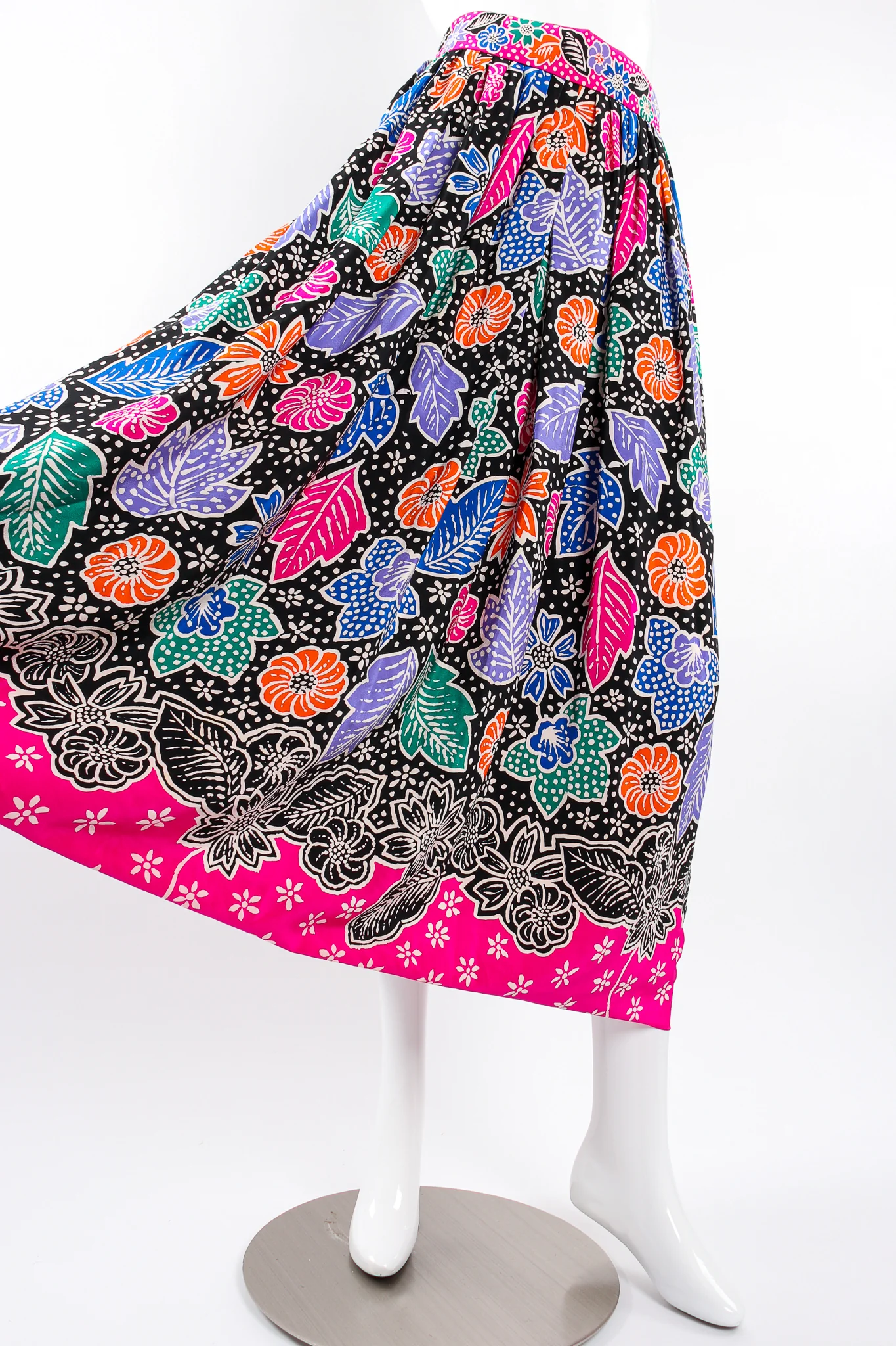 Wax Floral Print Skirt - Image 2