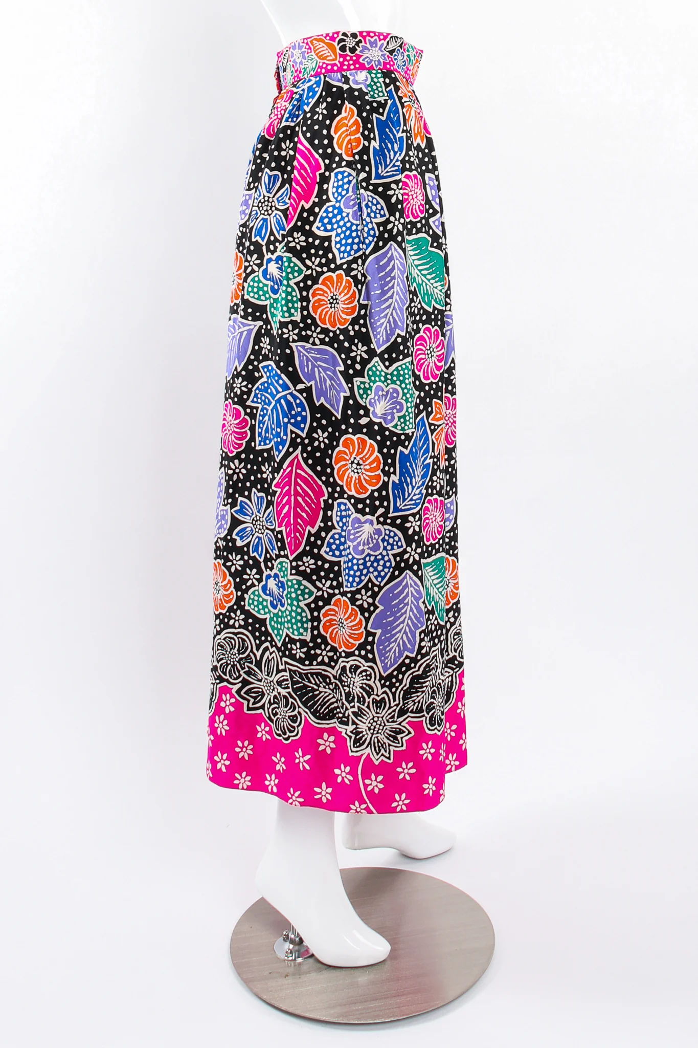 Wax Floral Print Skirt - Image 4