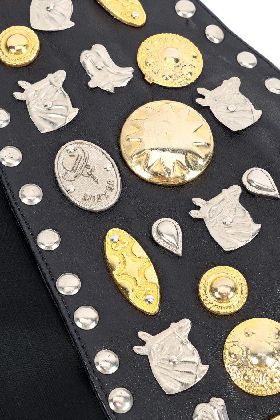 Western Motif Studded Leather Vest - Image 5