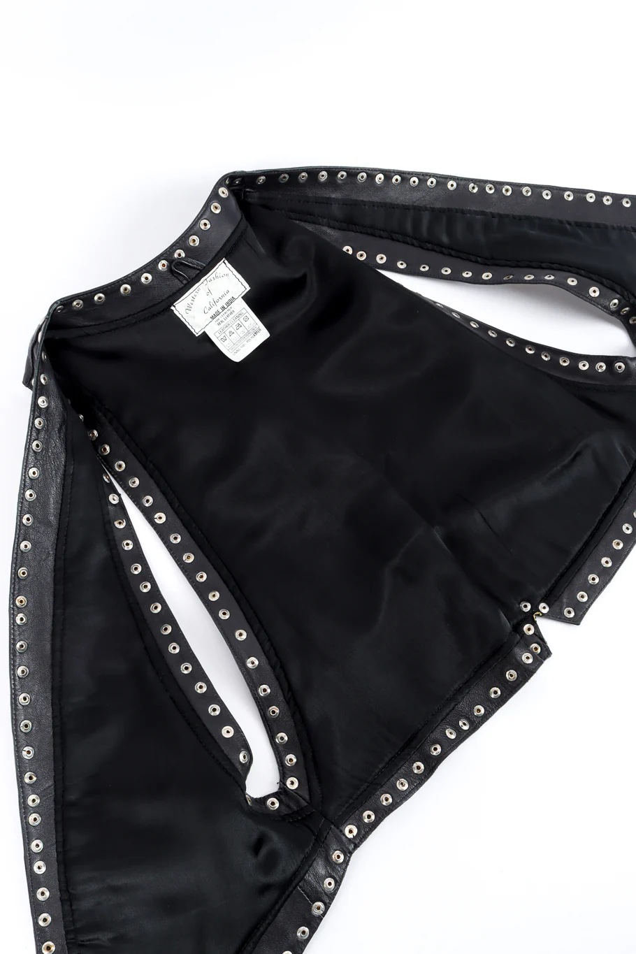 Western Motif Studded Leather Vest - Image 6