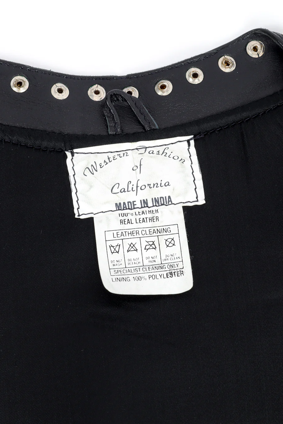Western Motif Studded Leather Vest - Image 9