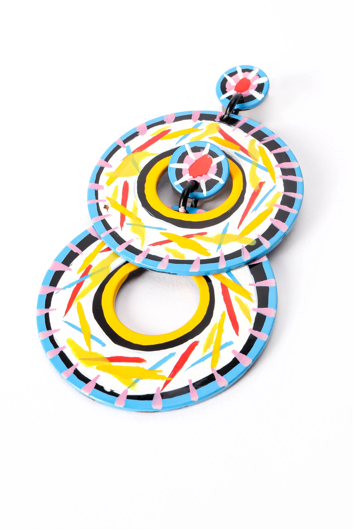Vanilla Sprinkle Hoop Drop Earrings