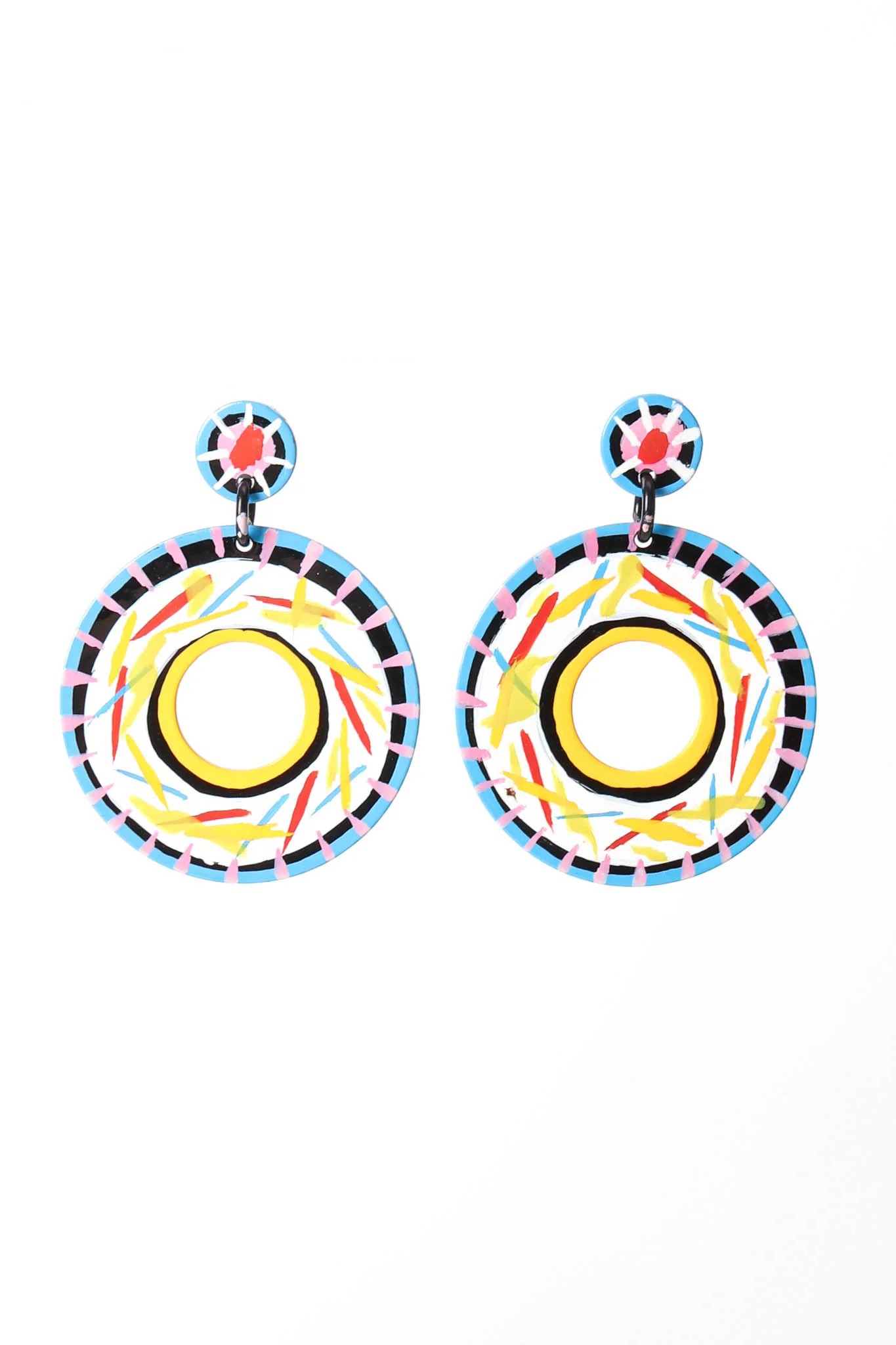 Vanilla Sprinkle Hoop Drop Earrings - Image 2
