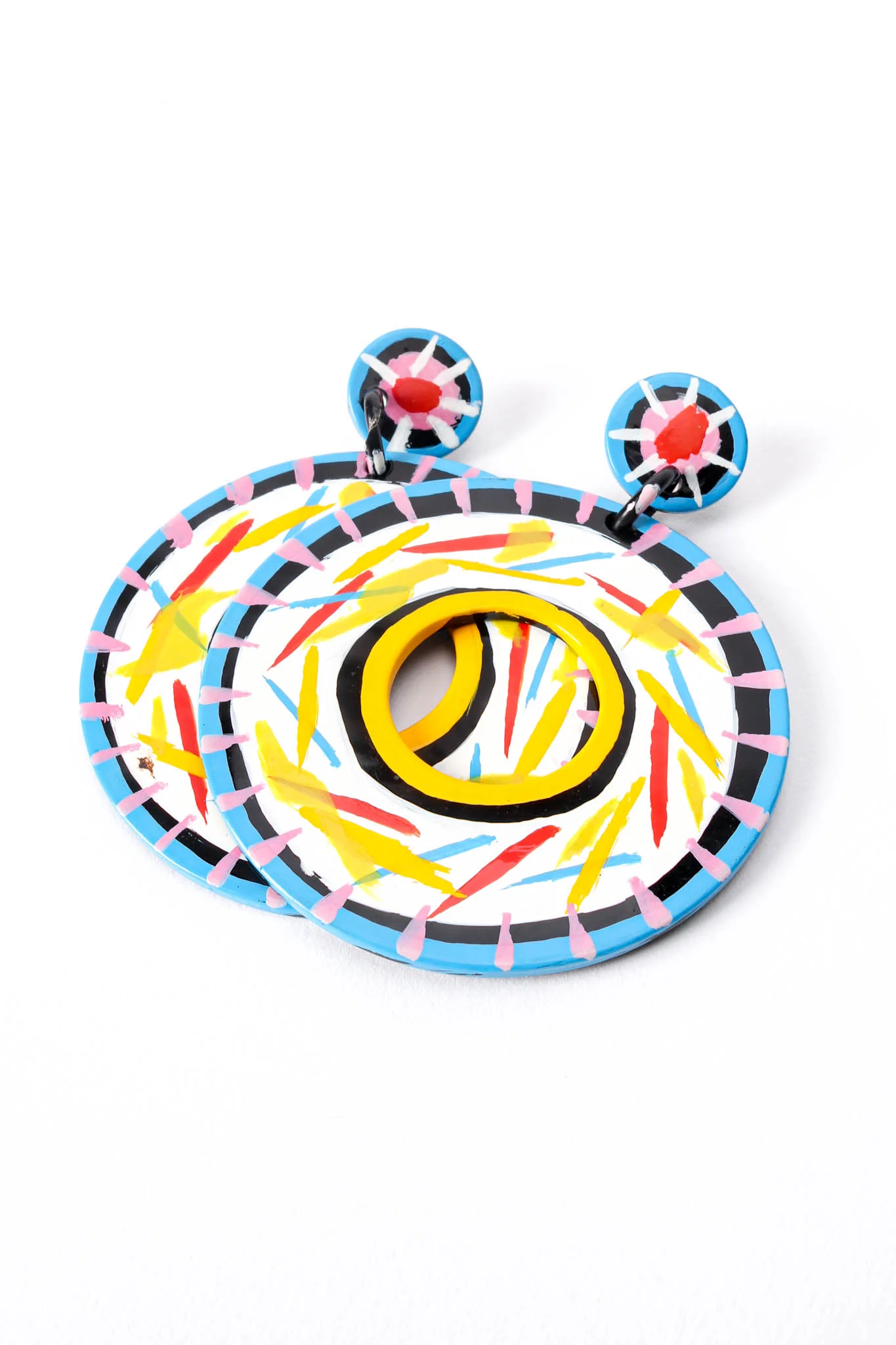 Vanilla Sprinkle Hoop Drop Earrings - Image 4
