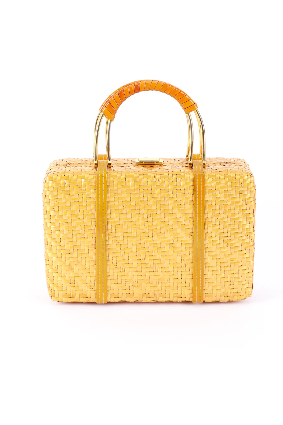 Wicker Frame Box Bag - Image 2