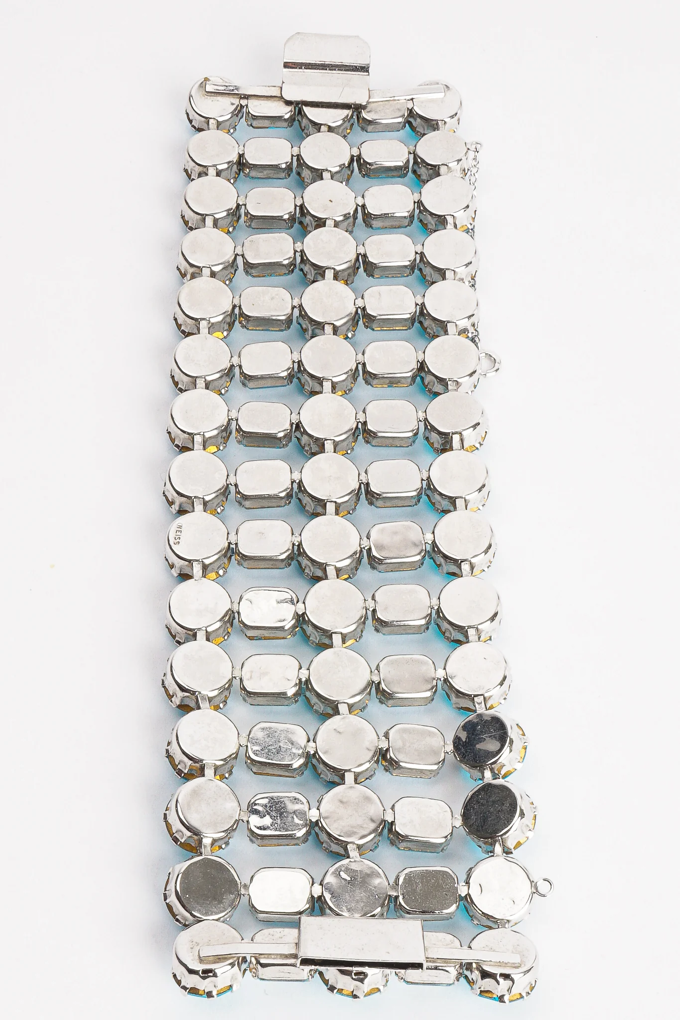 Wide Aqua Crystal Bracelet - Image 7