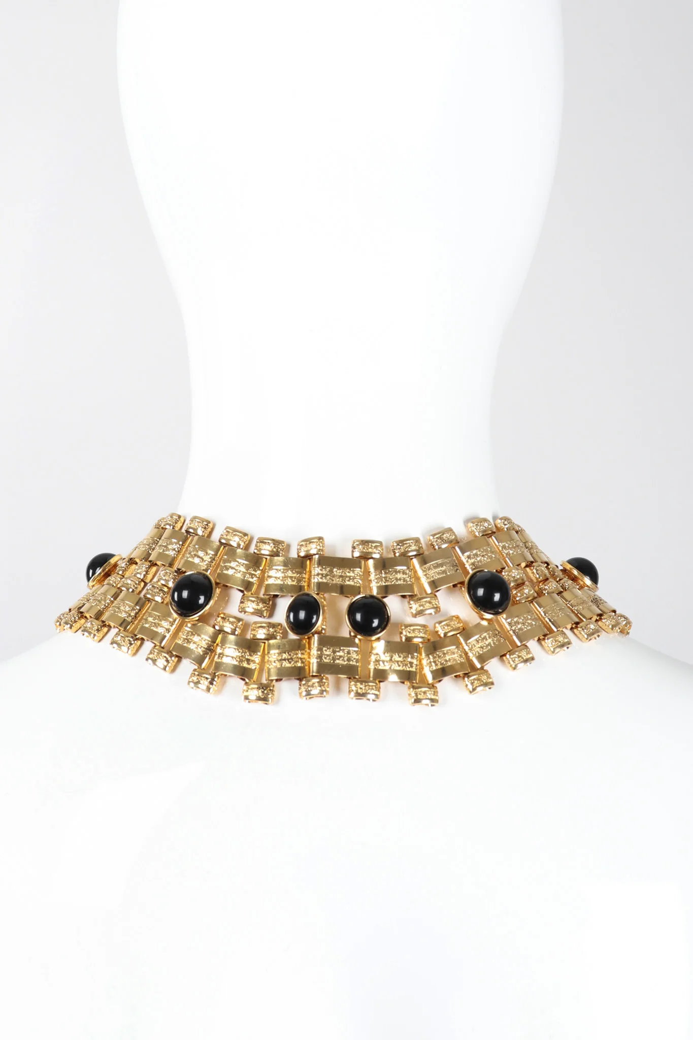 Wide Cabochon Chain Collar - Image 4