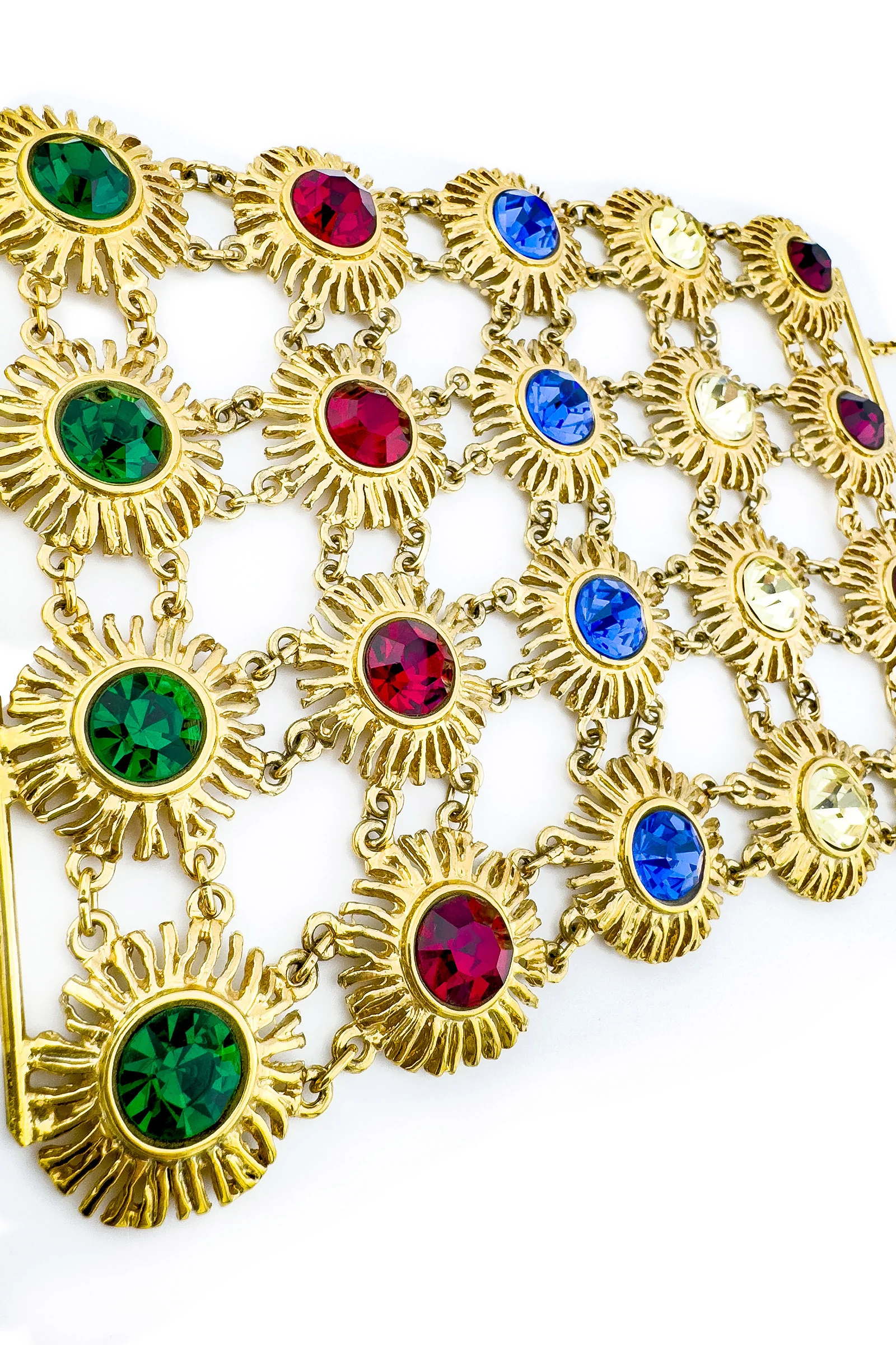 Wide Gem Sunburst Bracelet - Image 2