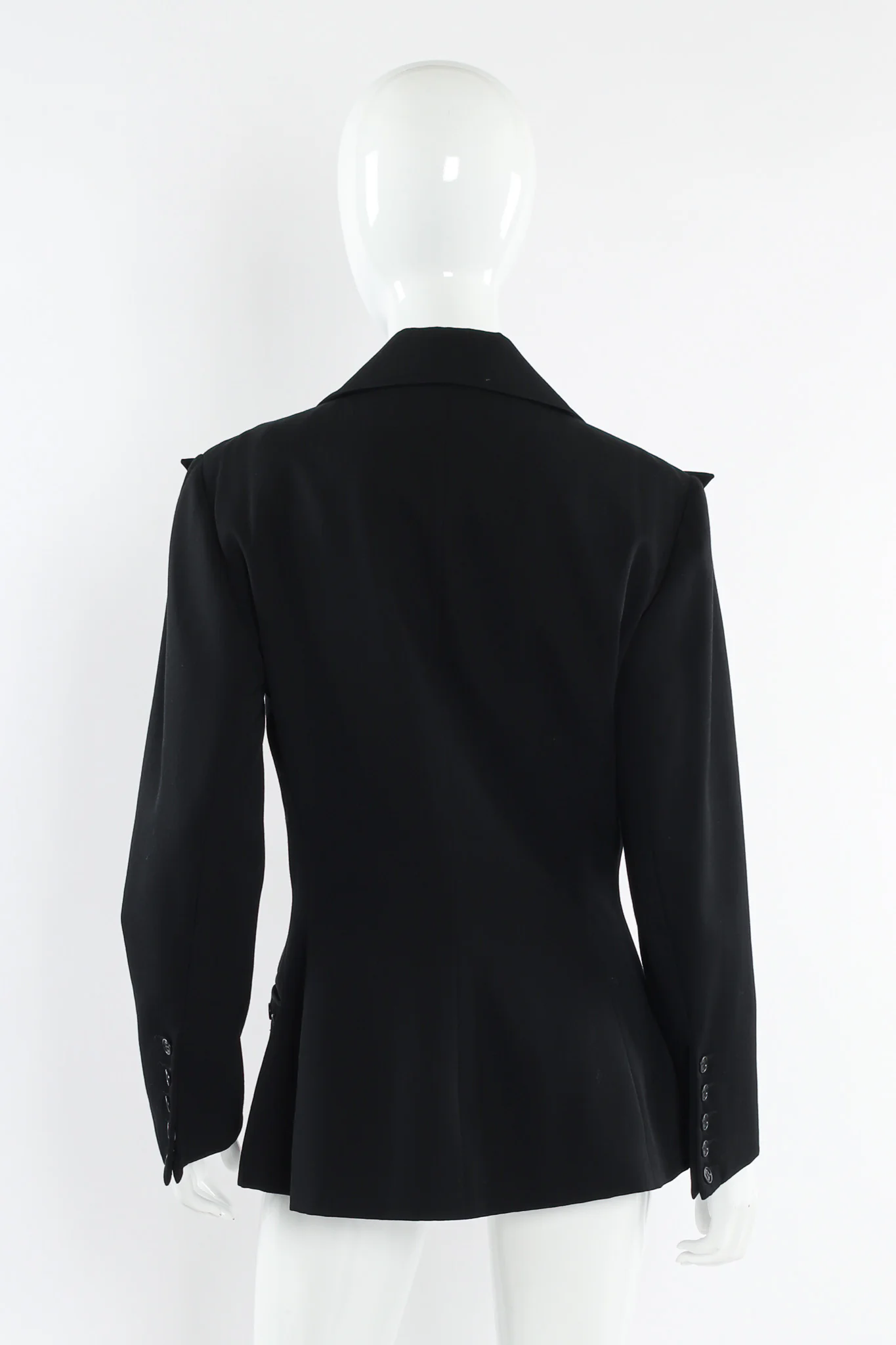 Wide Lapel Wool Blazer - Image 3