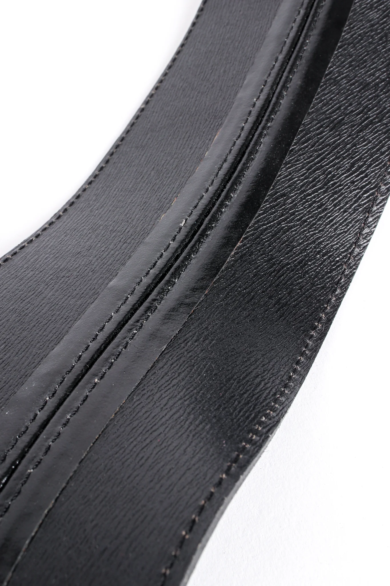 Wide Glossy Leather Cinch Belt - Image 11
