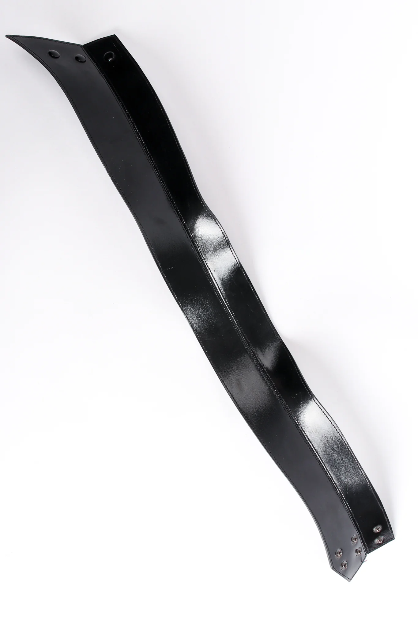 Wide Glossy Leather Cinch Belt - Image 9