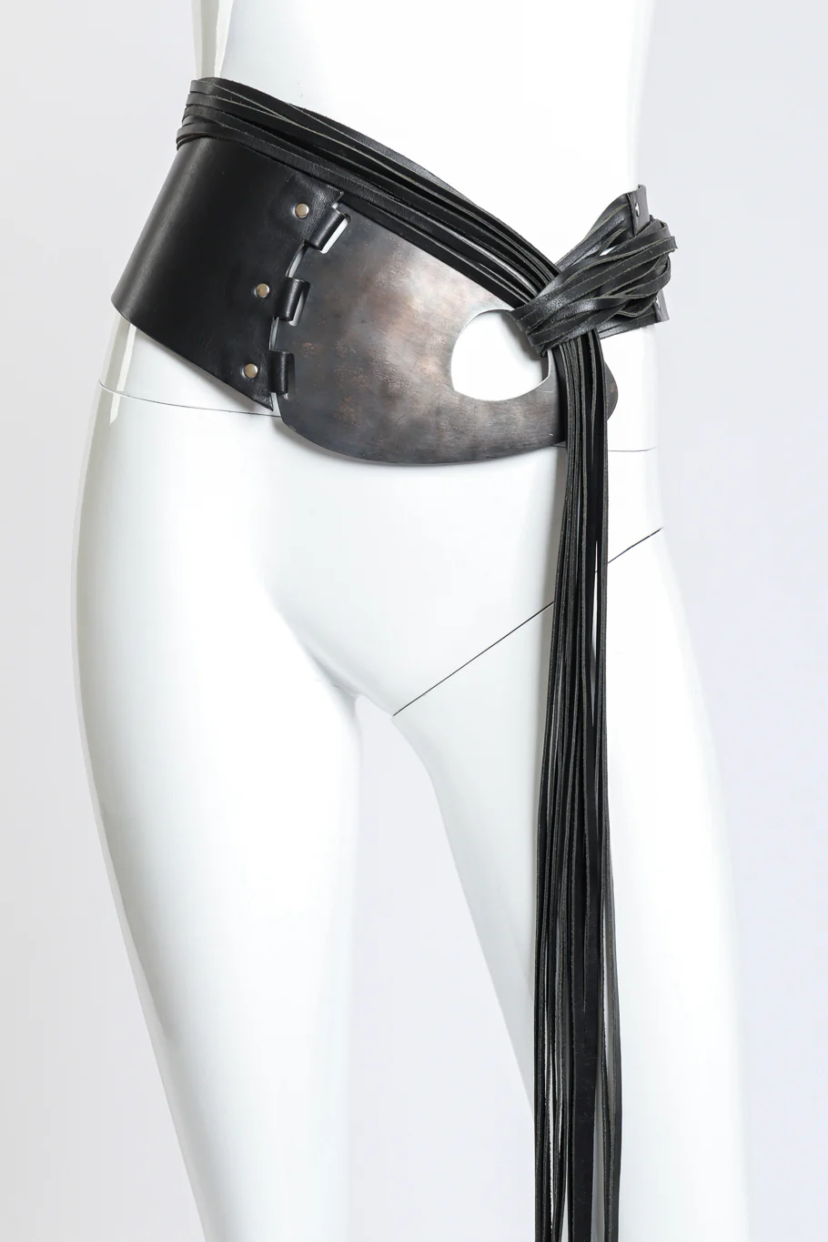 Wide Leather Fringe Belt - Image 2