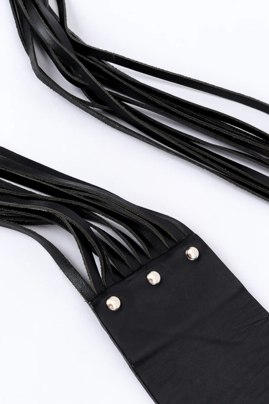 Wide Leather Fringe Belt - Image 4