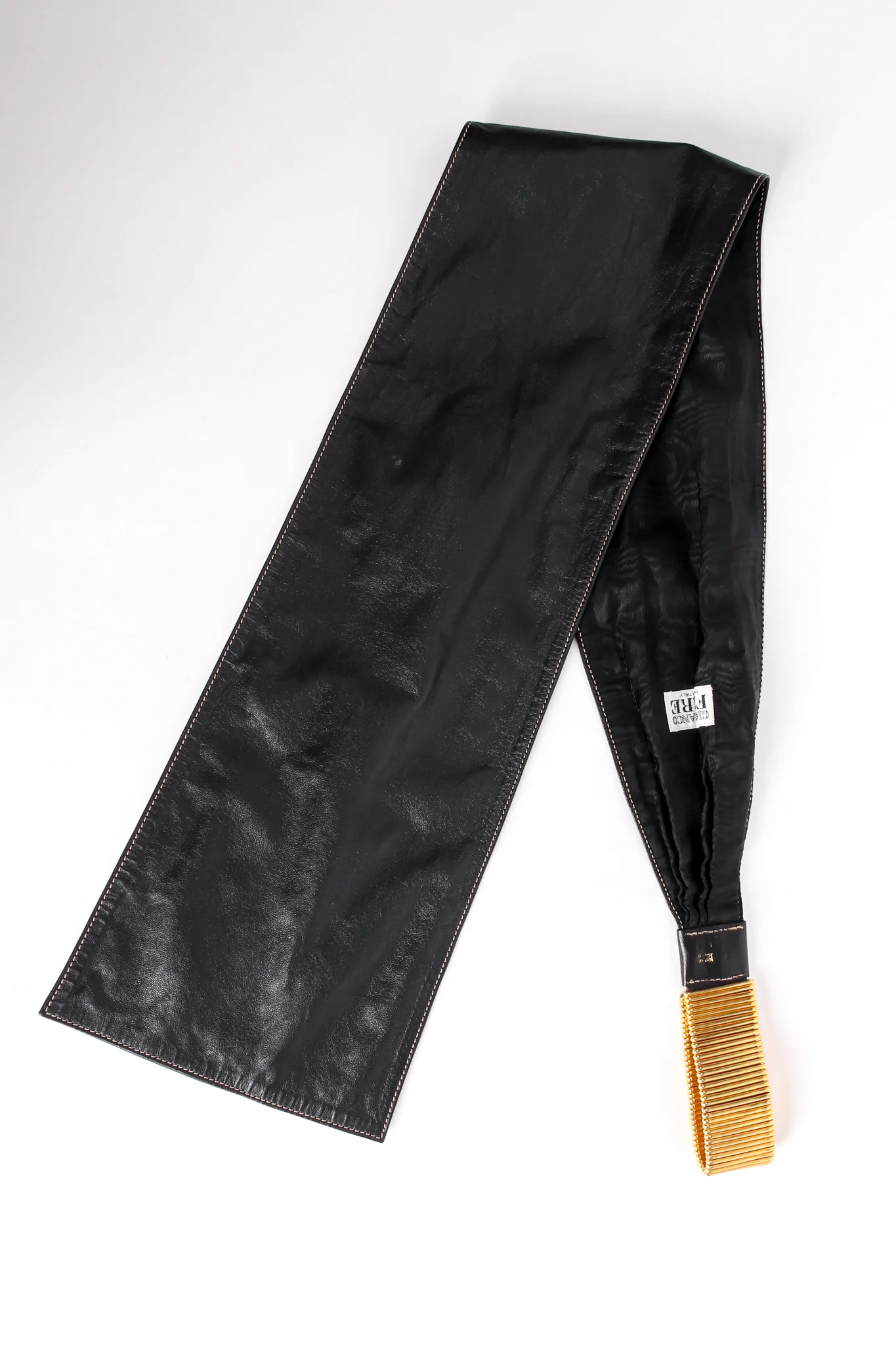 Wide Leather Sash Belt - Image 3