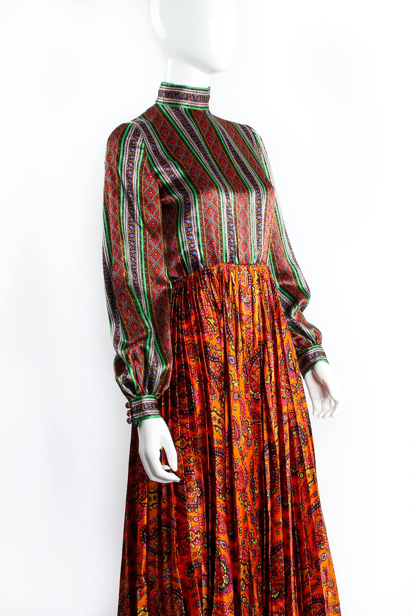 Wide Leg Paisley Silk Jumpsuit