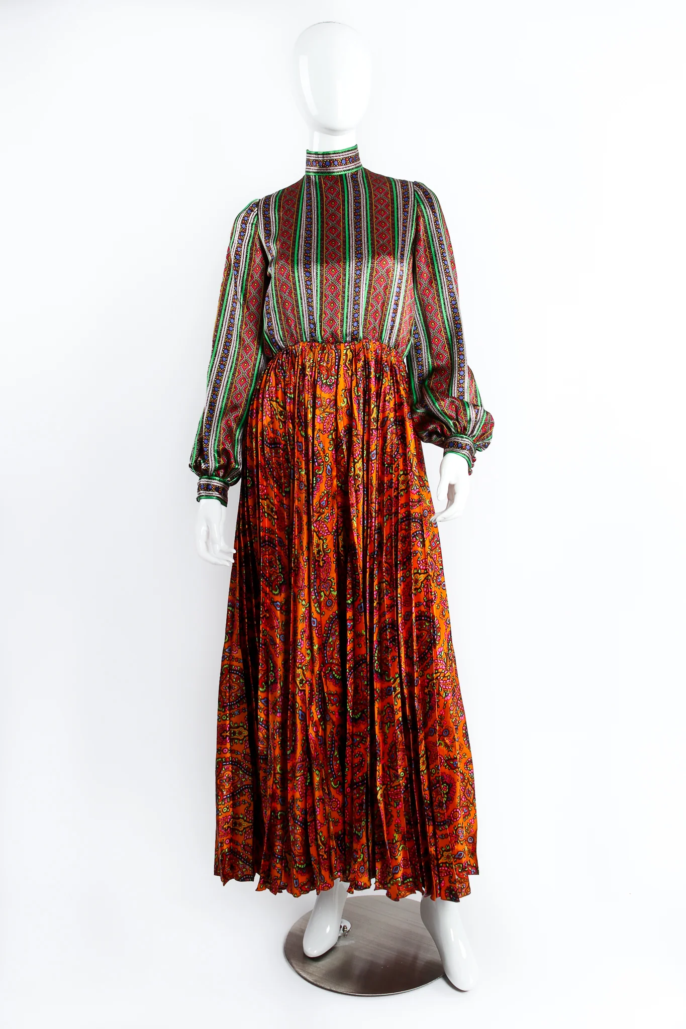 Wide Leg Paisley Silk Jumpsuit - Image 3