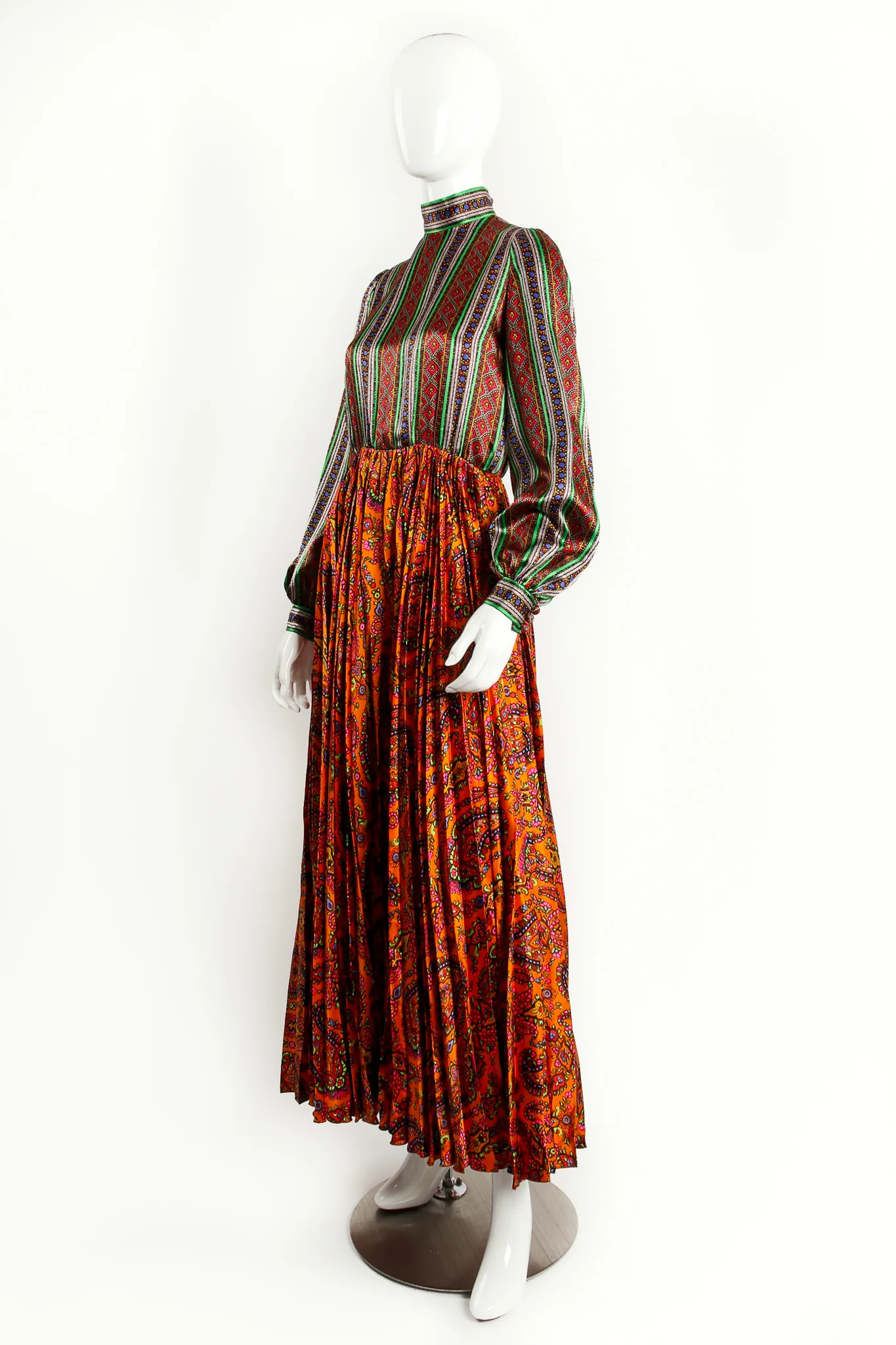Wide Leg Paisley Silk Jumpsuit - Image 4