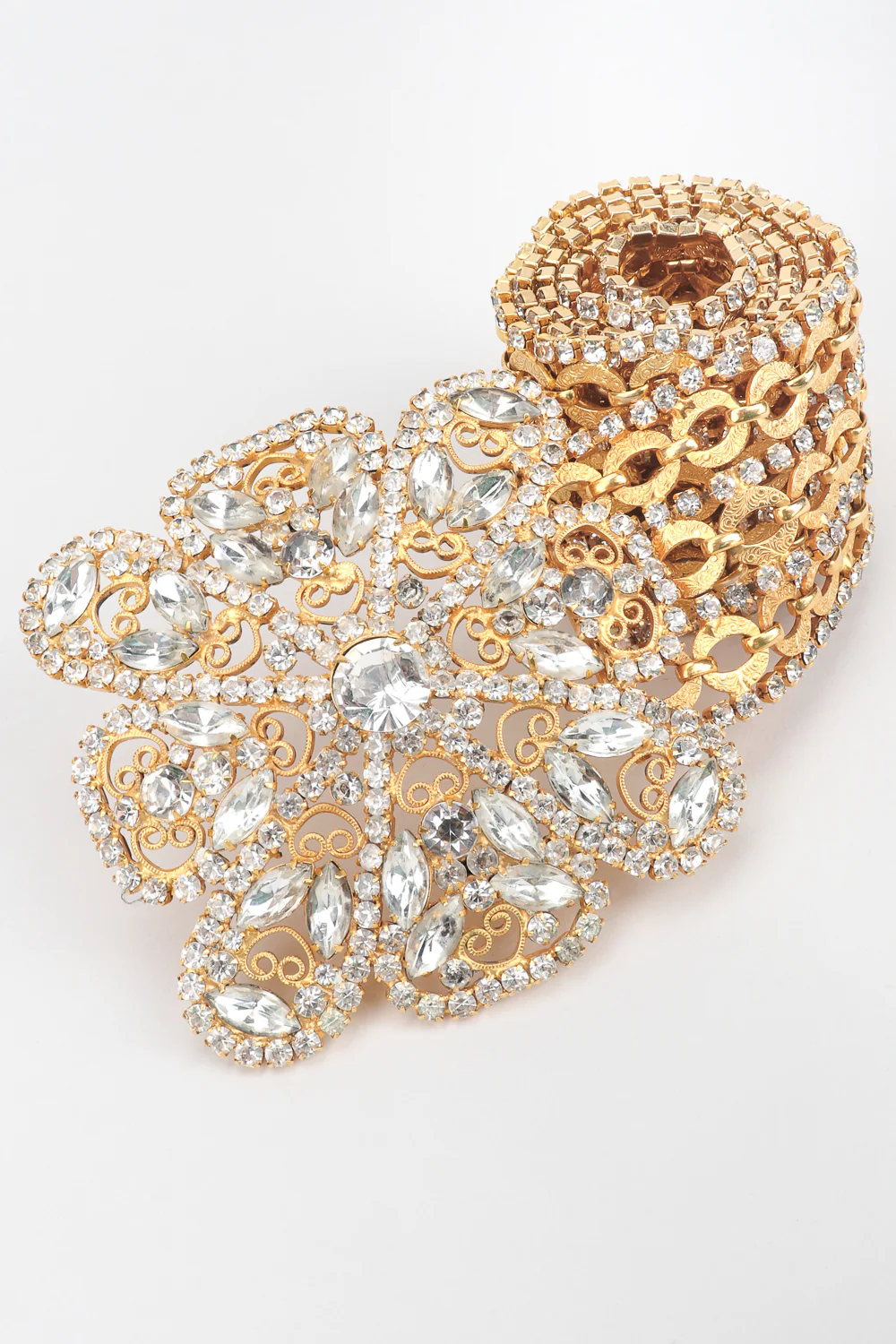 Wide Rhinestone Link Belt
