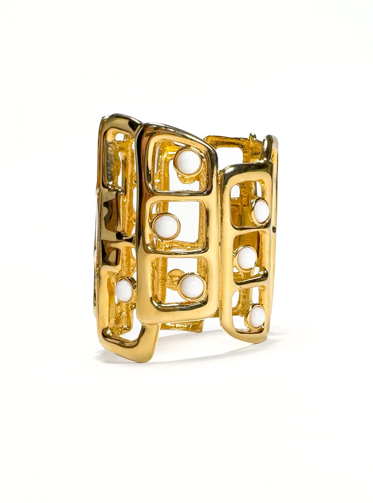Wide Stone Cage Bracelet - Image 2