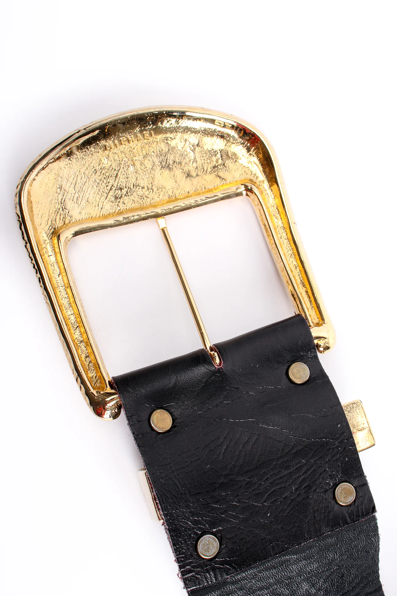 Wide Velvet Studded Leather Belt - Image 11