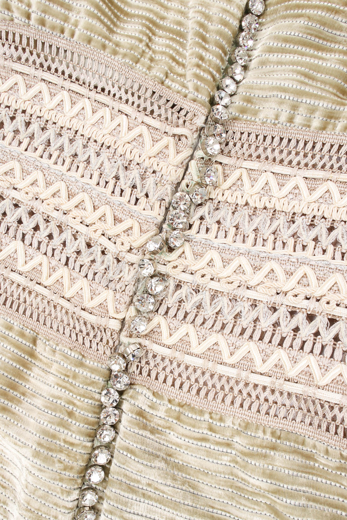 Velvet Striped Lattice Waist Gown - Image 13