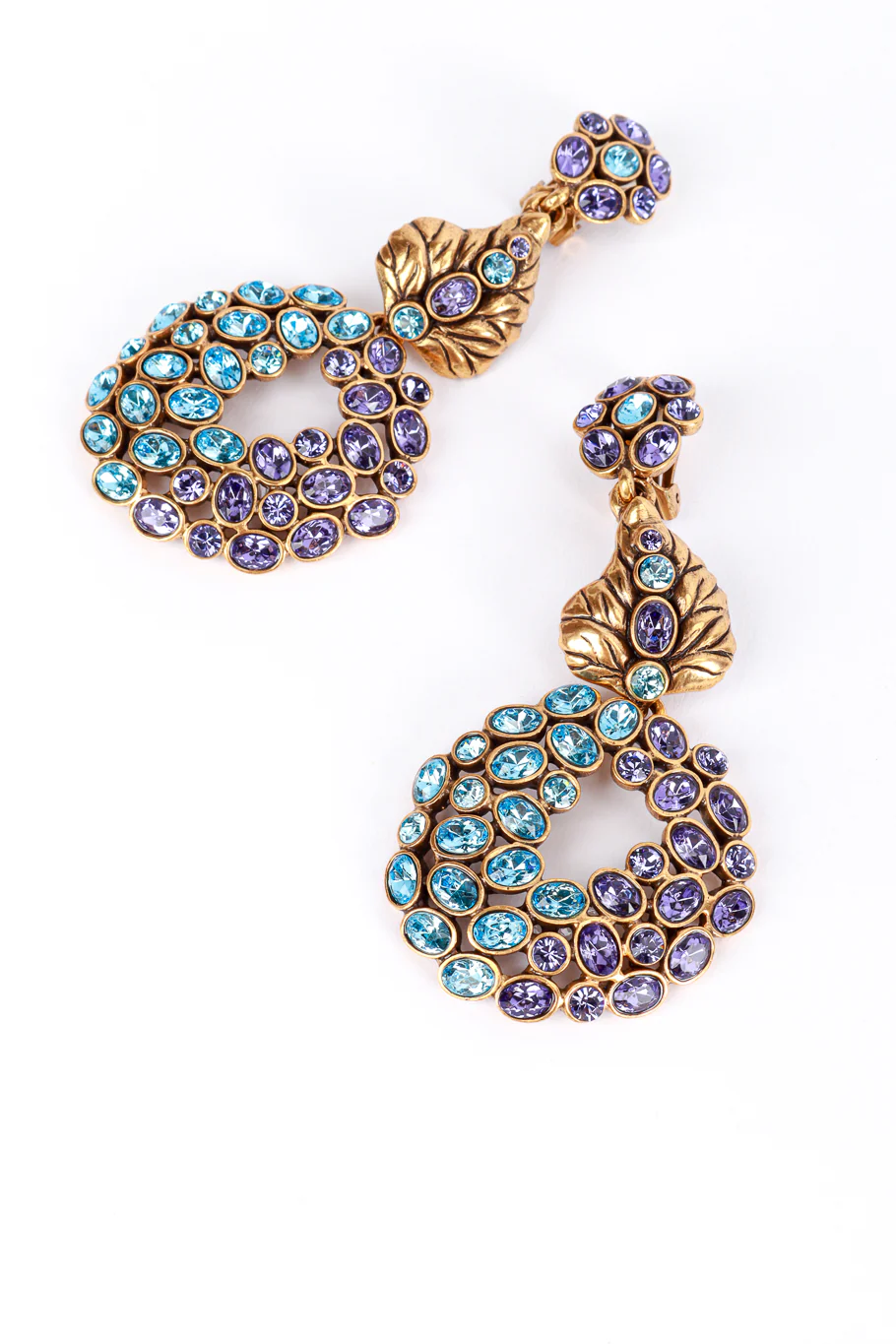 Wild Violet Hoop Drop Earrings - Image 3
