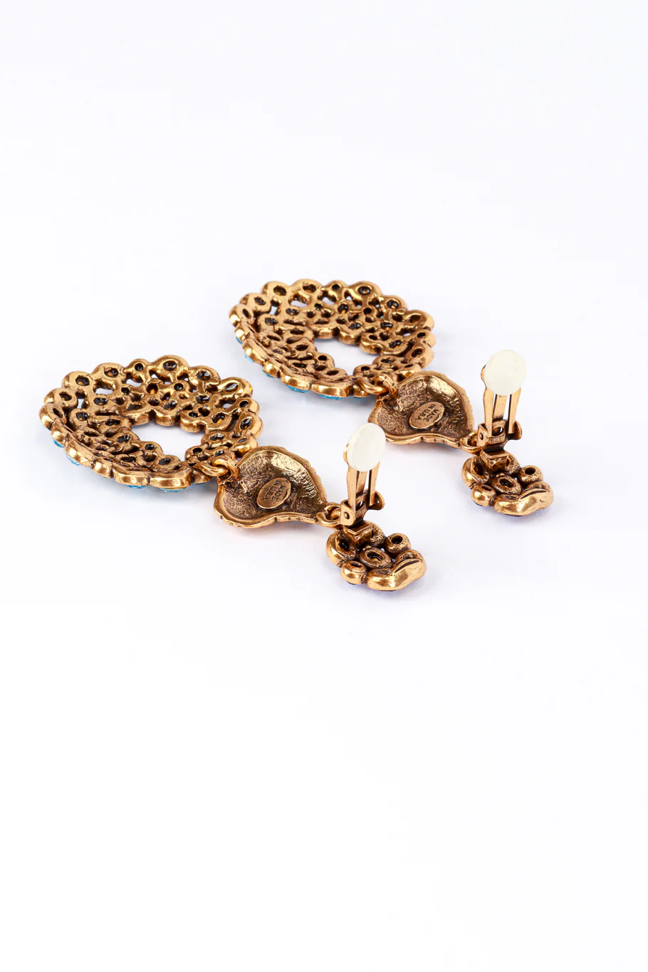 Wild Violet Hoop Drop Earrings - Image 4