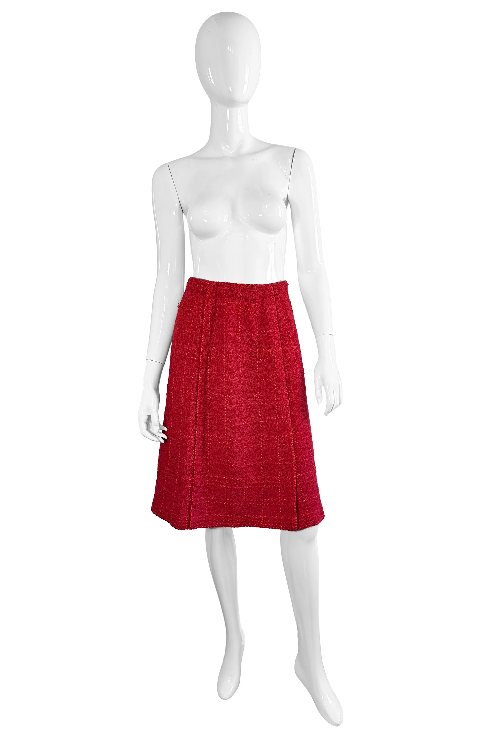 Windowpane Bouclé Skirt Suit - Image 6
