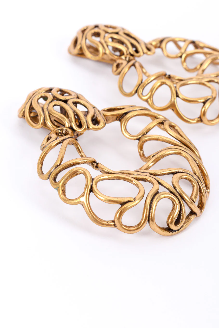 Wire Hoop Drop Earrings - Image 3
