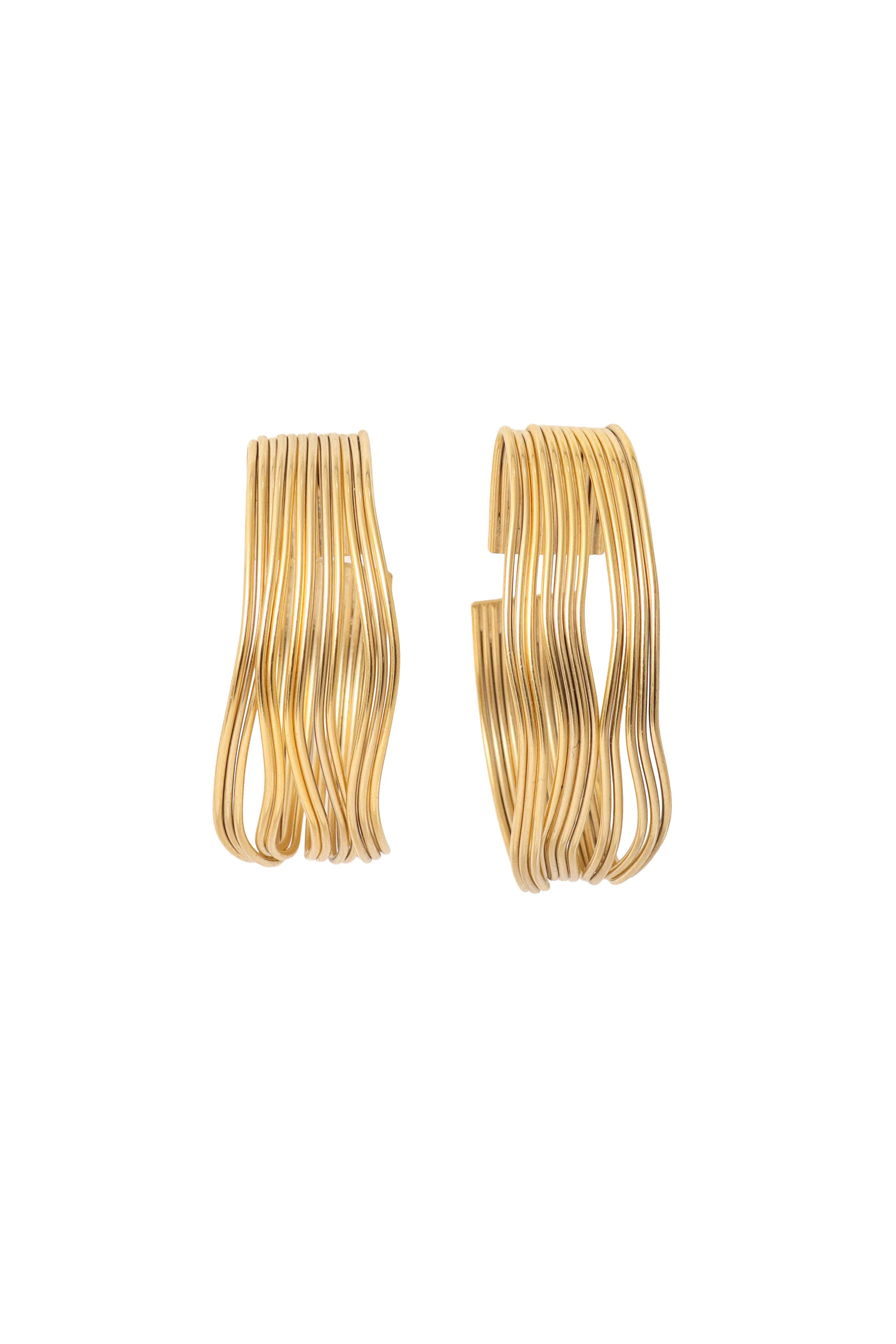 Wire Wave Hoop Earrings