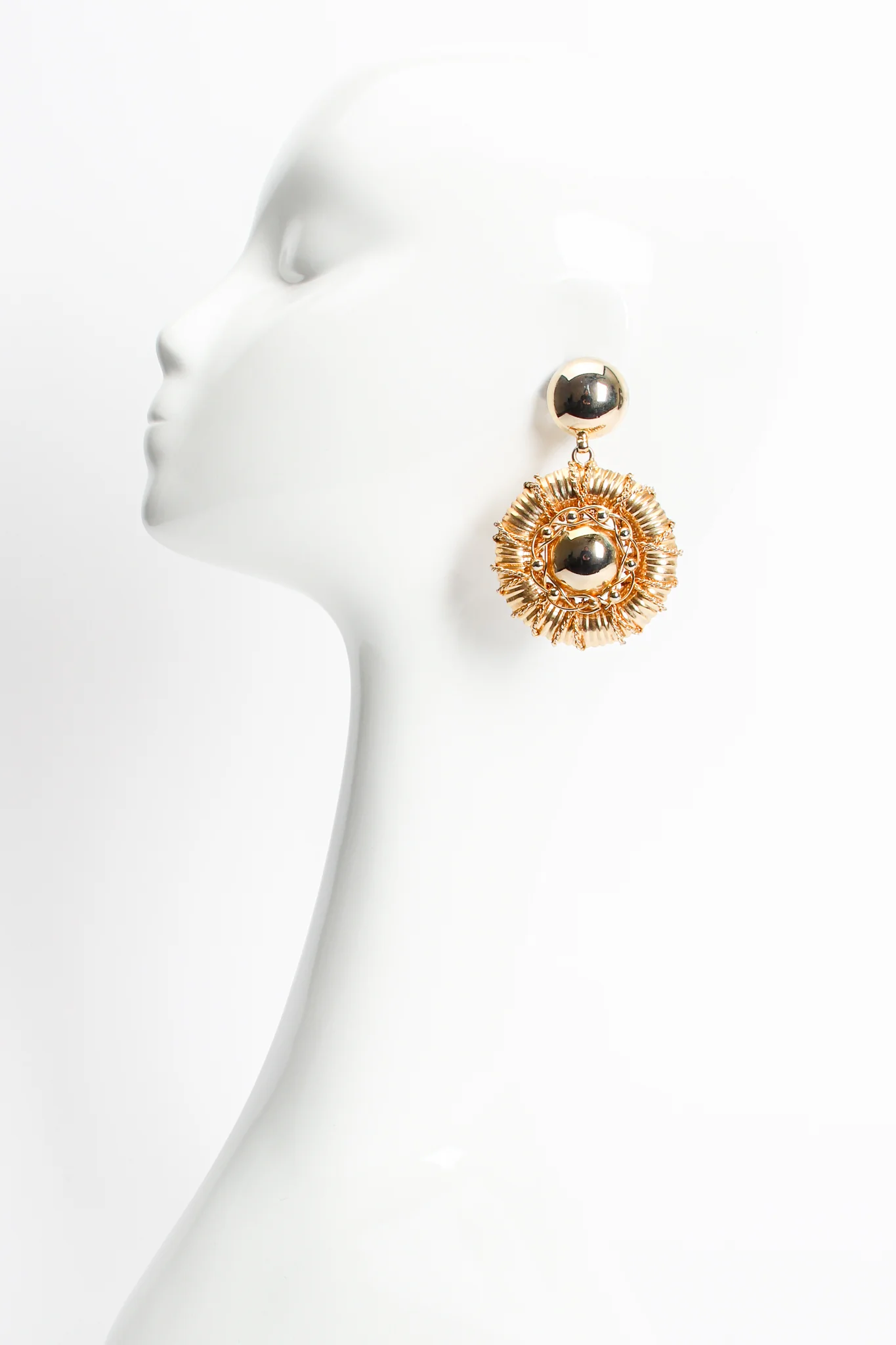 Wire Wrapped Dome Burst Earrings - Image 2