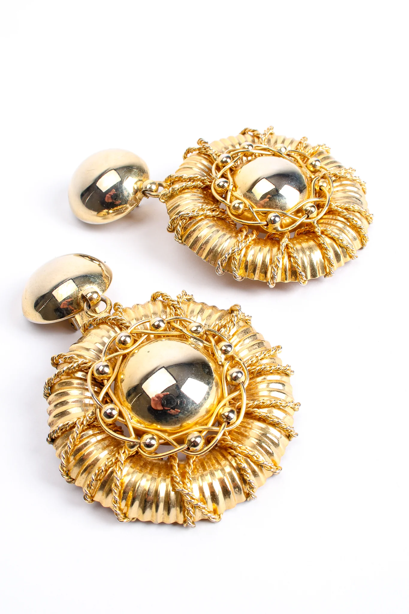 Wire Wrapped Dome Burst Earrings - Image 3