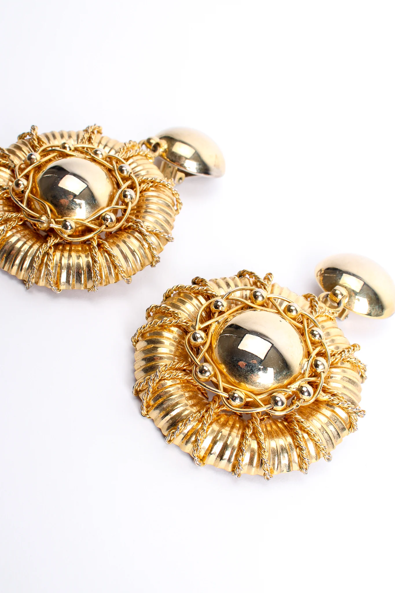 Wire Wrapped Dome Burst Earrings - Image 5