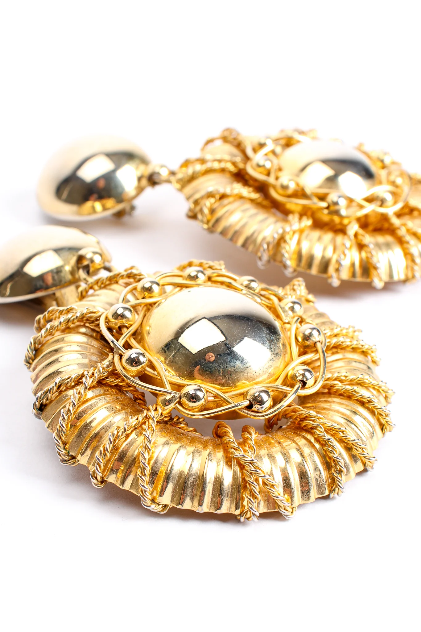 Wire Wrapped Dome Burst Earrings - Image 6