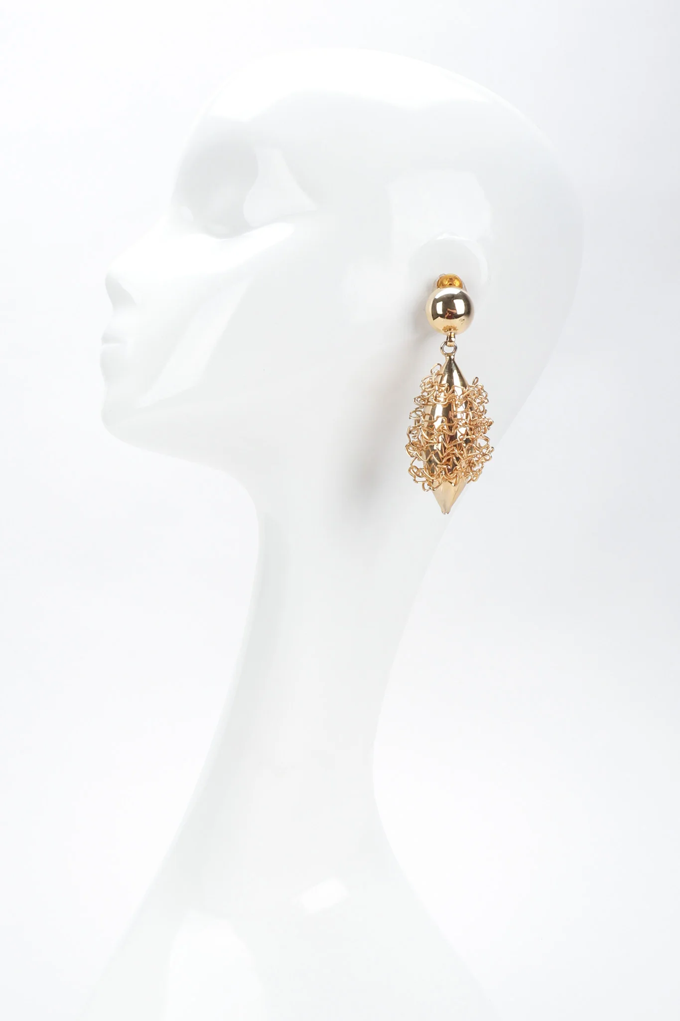 Wire Wrapped Shell Drop Earrings - Image 2