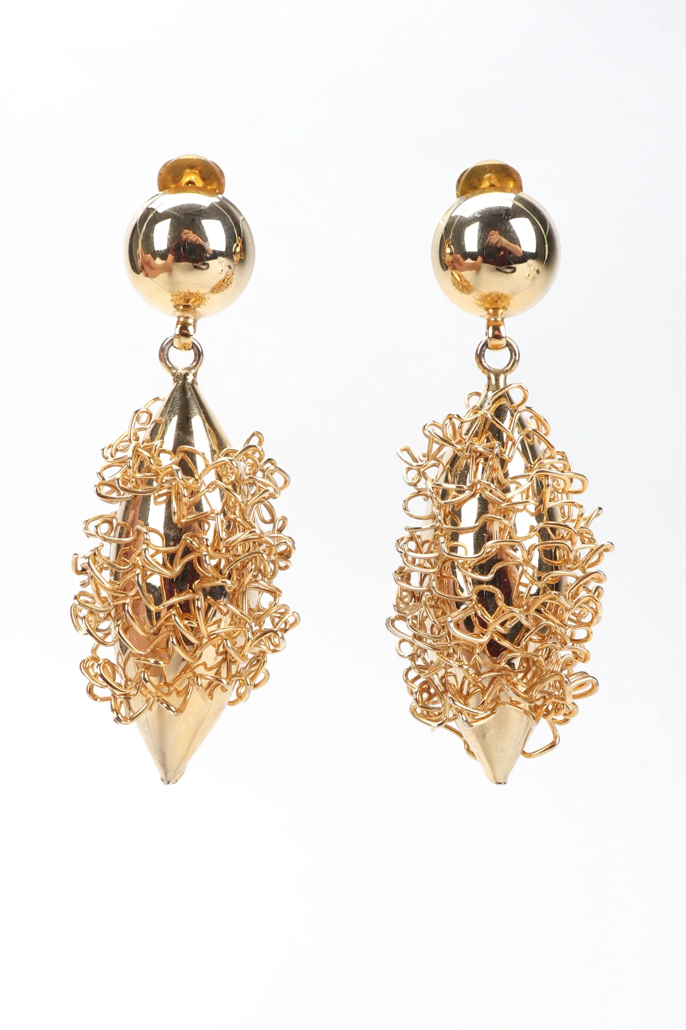 Wire Wrapped Shell Drop Earrings - Image 3