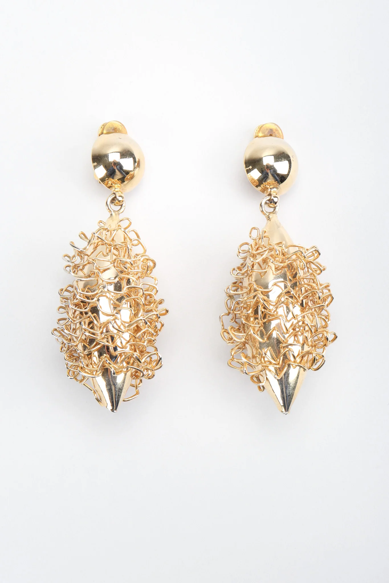 Wire Wrapped Shell Drop Earrings - Image 4