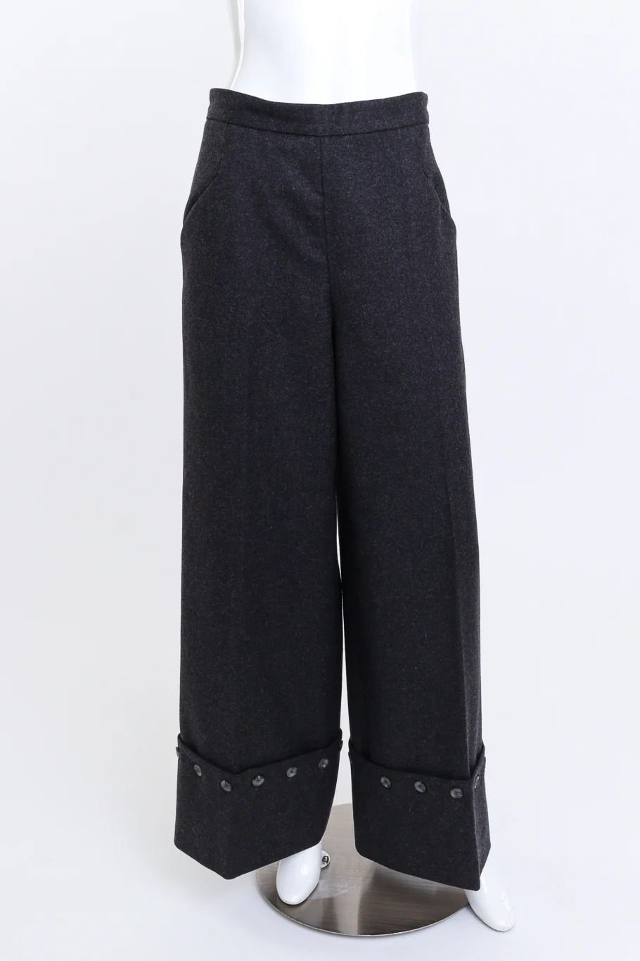 Wool Blend Wide Leg Pant