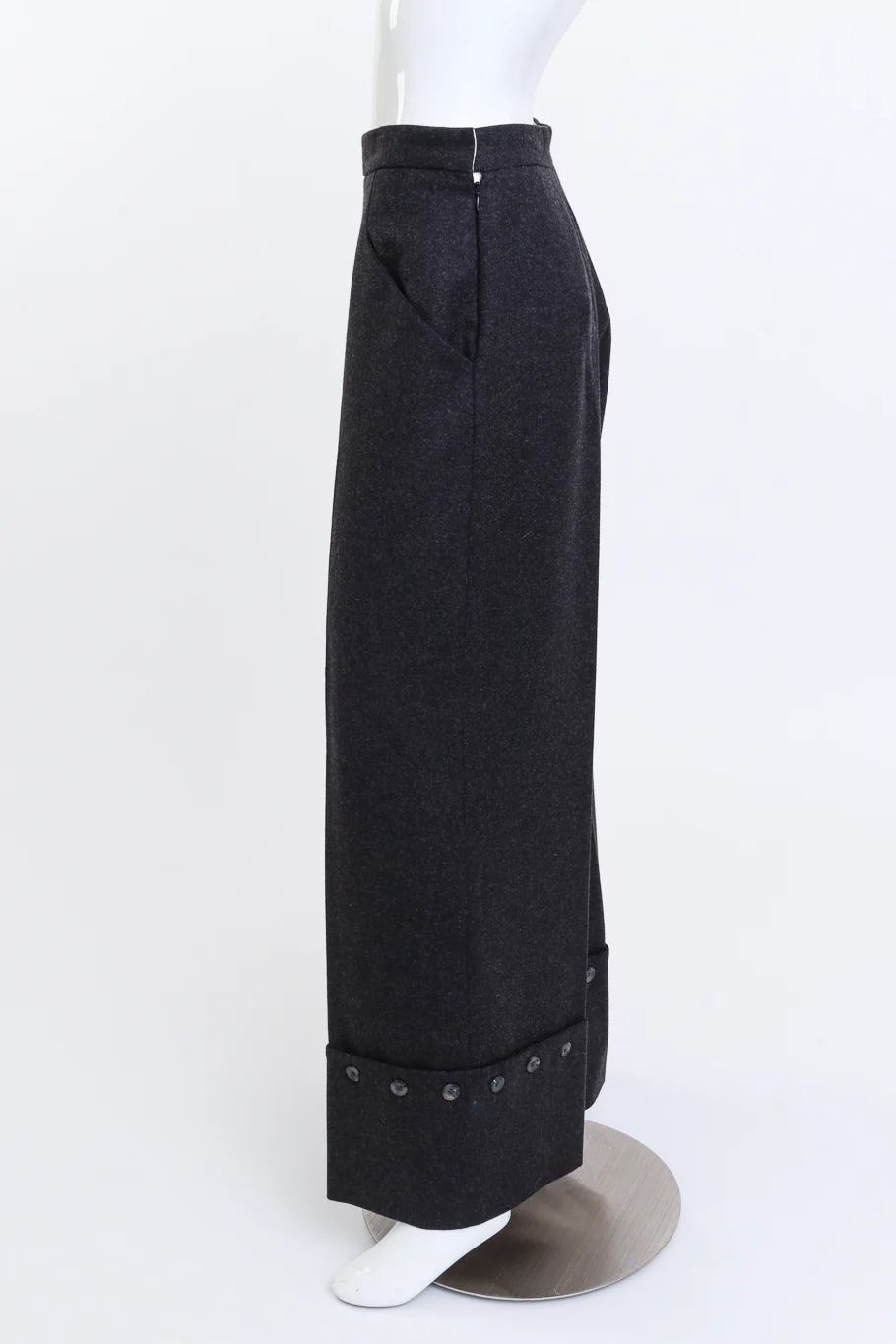 Wool Blend Wide Leg Pant - Image 3
