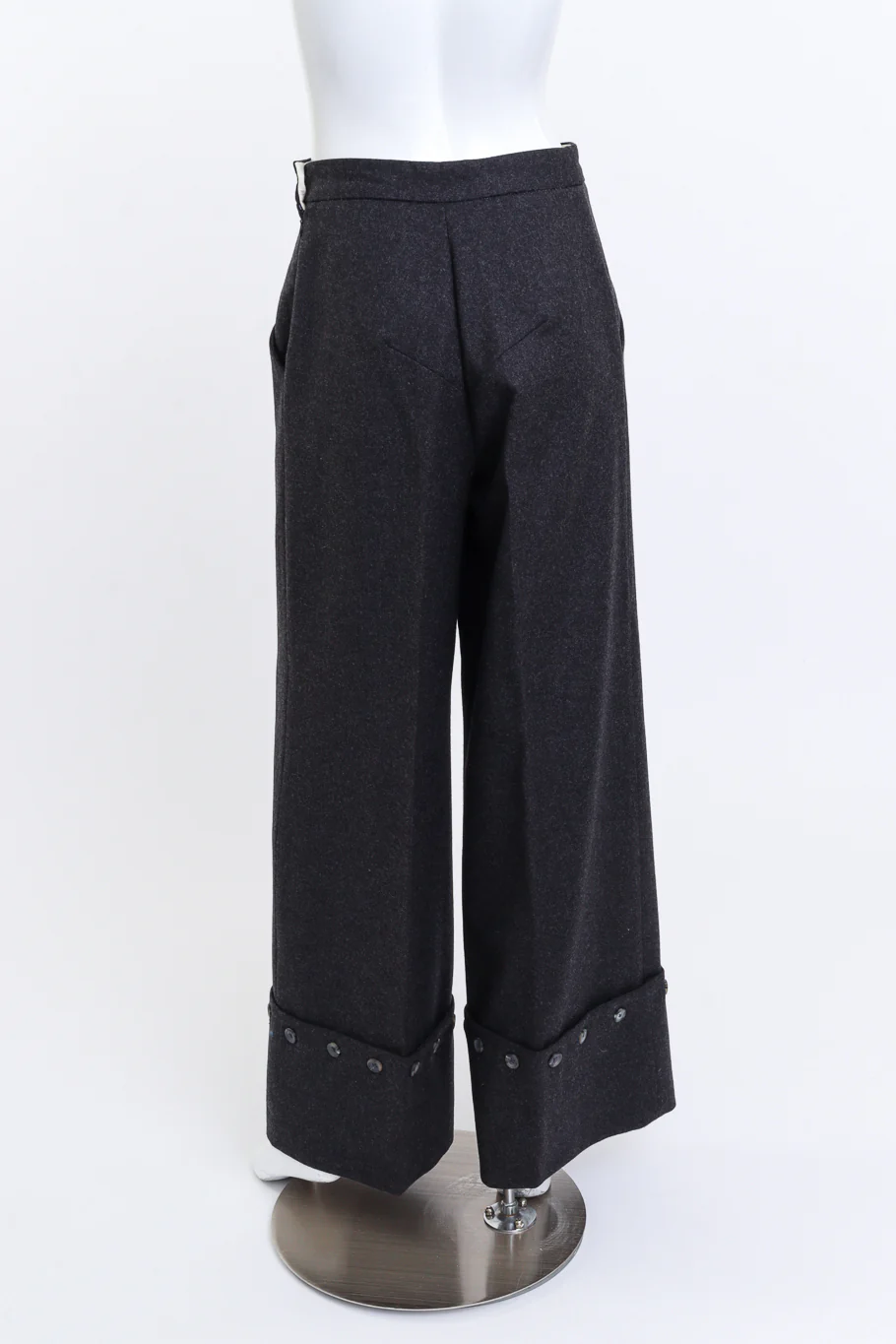 Wool Blend Wide Leg Pant - Image 4