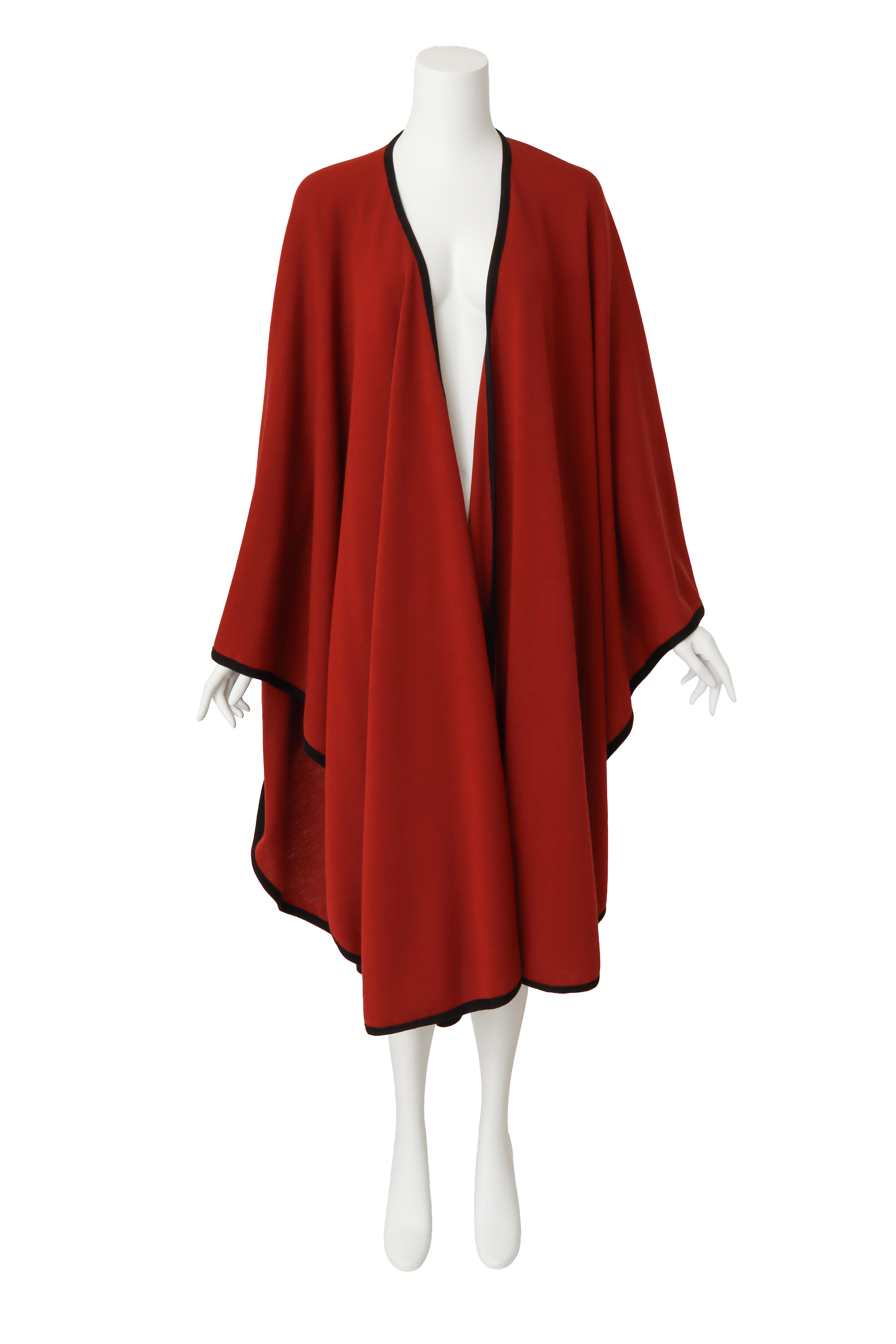 Wool Trim Cape Cardigan