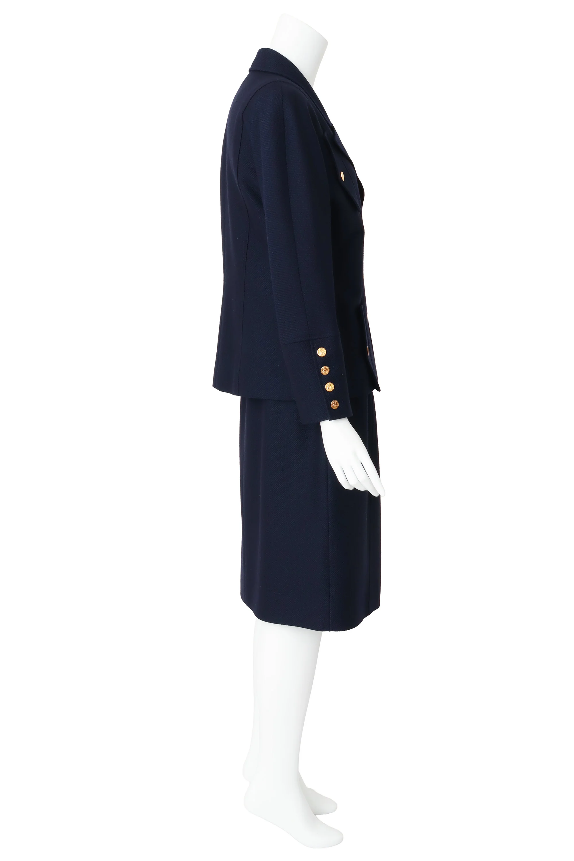 Wool Four Pocket Jacket and Skirt Set - Image 3